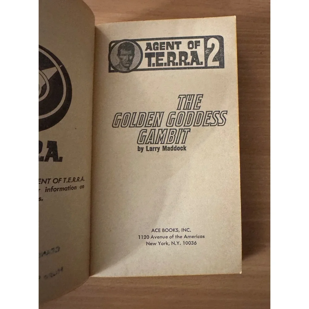 Agent of Terra 2 The Golden‎ Goddess Gambit Larry Maddock Ace Books G 620 1967
